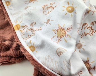 You are my Sunshine - Minky Baby Blanket