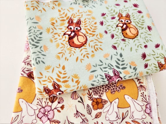 100% Cotton Flannel Receiving Blankets - Set of 2
