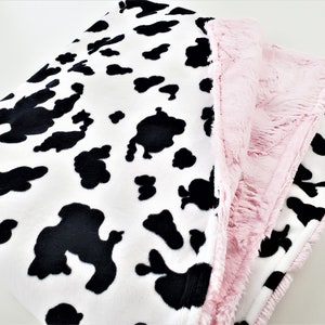 Personalized Cow Minky Blanket