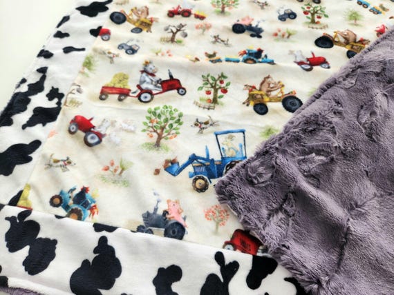 Ready to Ship - Farm Minky Baby Blanket