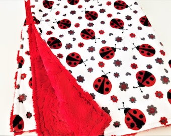 Cobertor personalizado Ladybug Minky