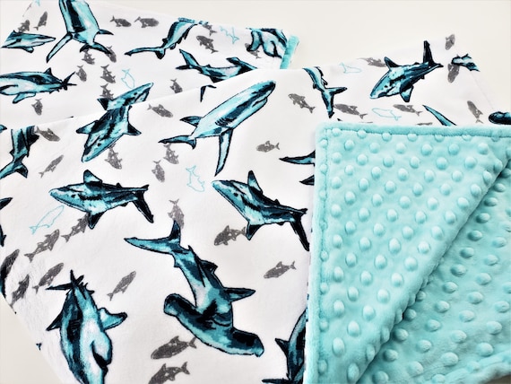 Personalized Shark Minky Blanket