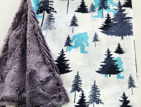 Personalized Bigfoot Minky Baby Blanket