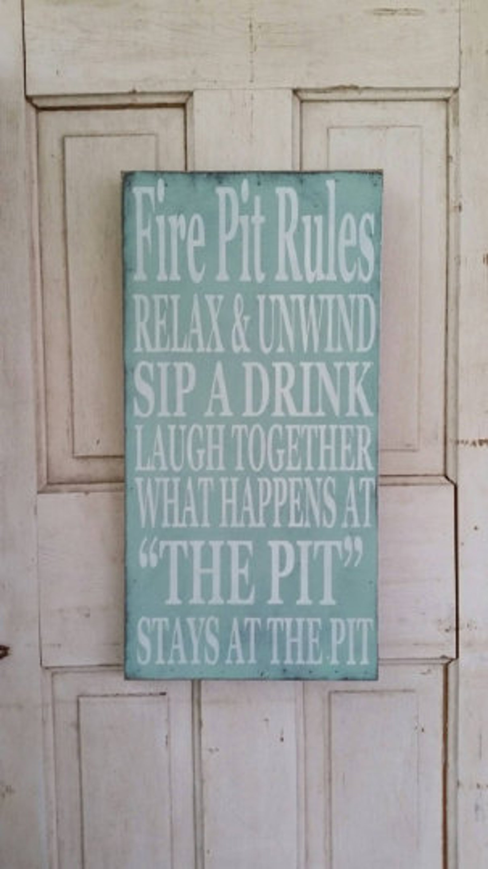 Fire Pit Rules Sign Campfire Sign Backyard decor Patio Etsy