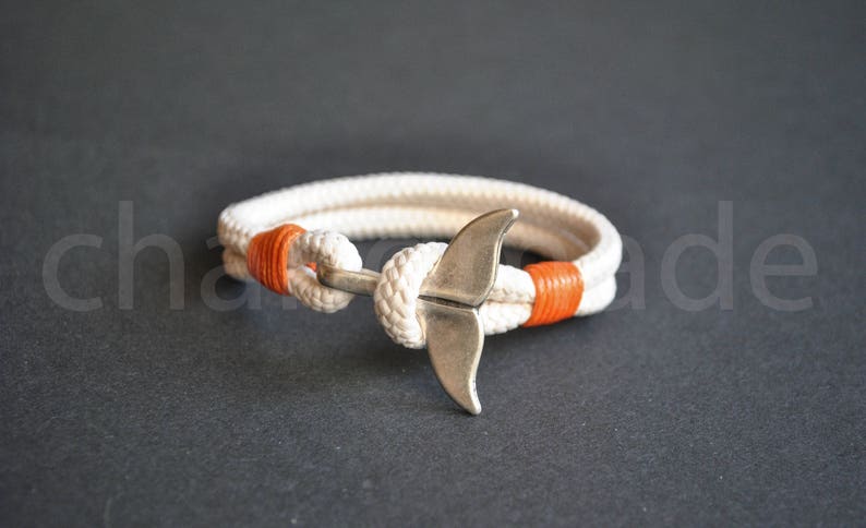 Ivory whale tail mens paracord nautical bracelet nautical Etsy