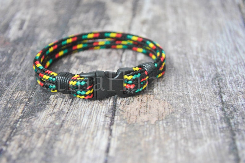 Rasta Colors Paracord Nautical Bracelet Rasta Armband Etsy