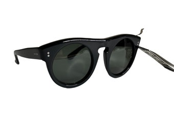 Vintage 90's NTW DKNY Bausch Lomb Black Wayfarer Style Thick Sunglasses
