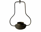 Large Vintage Brass Hanging Planter Pot