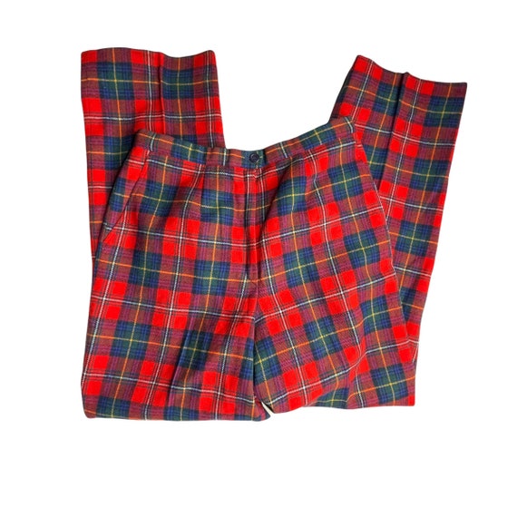 Vintage Pendleton Wool Boyd Tartan Red Christmas … - image 7