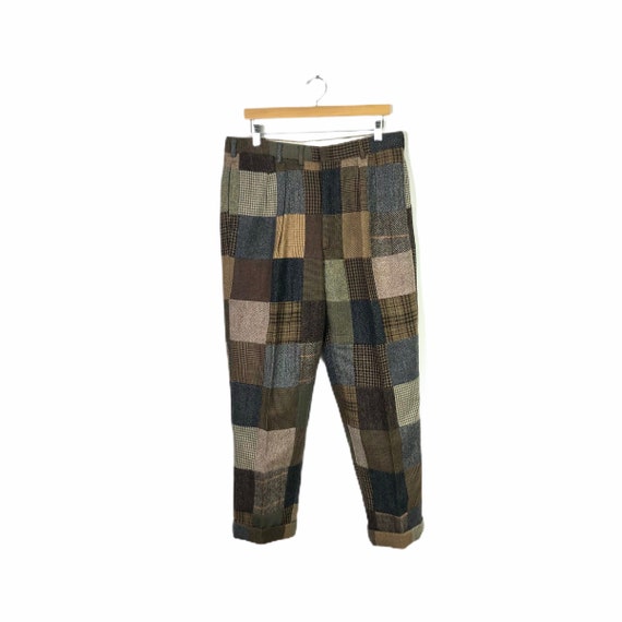 Vintage The Andover Shop Brown Patchwork Patch Twe