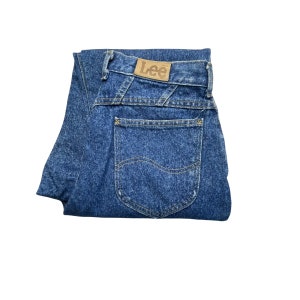 Size 28 Vintage LEE Jeans W28 L31, High Waisted 90s Stone