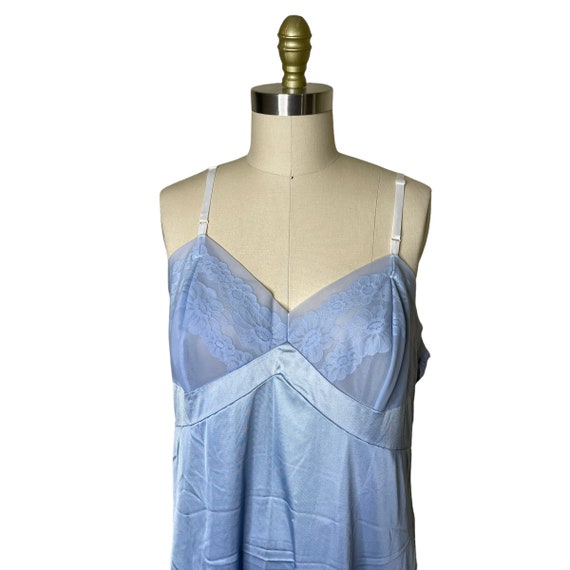 Vintage Adonna JC Penney Powder Blue Nylon Slip N… - image 8