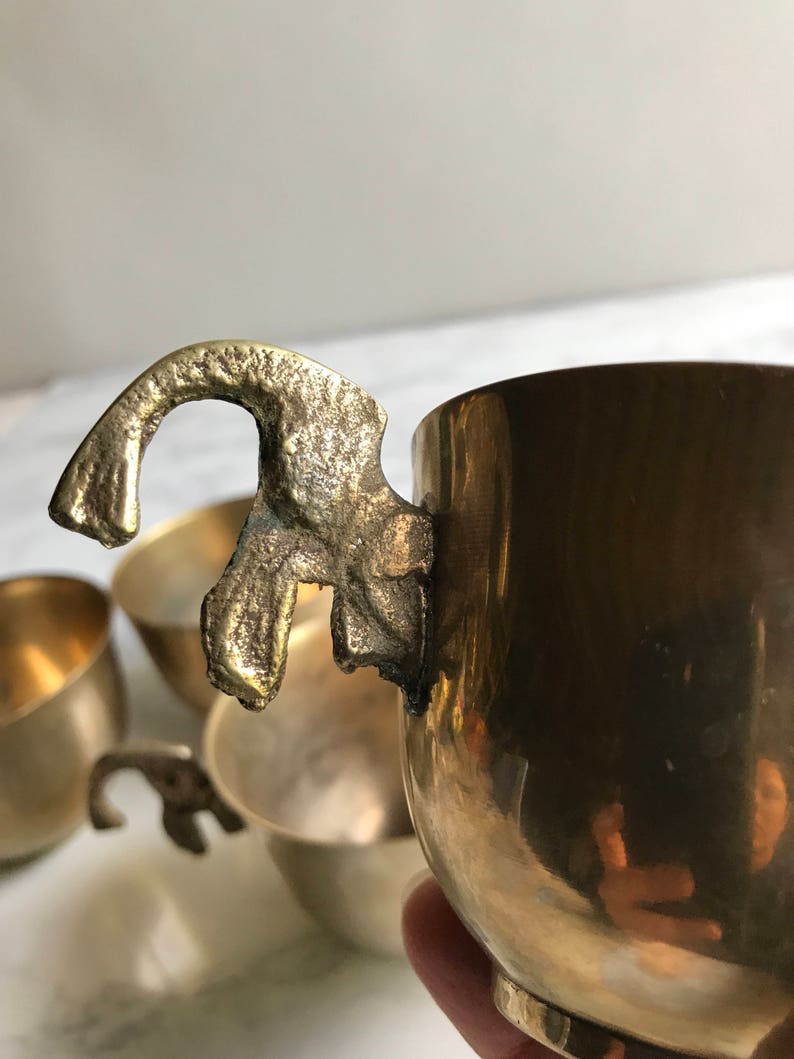 Brass Koi Fish Tea Cups Set of 5 Etsy
