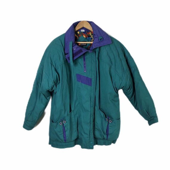 Vintage 90’s Andy Johns Green Purple Snow Ski Jack