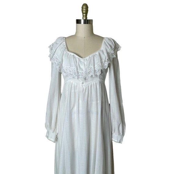 Vintage 70s White Gunne Sax Jessica McClintock Pr… - image 2