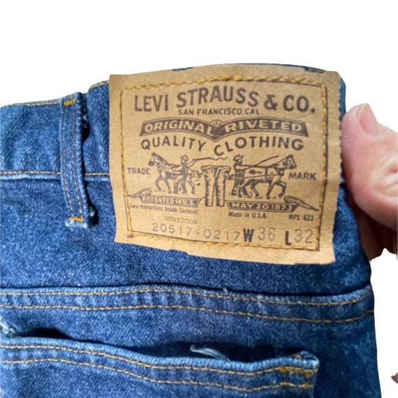 Vintage Levis 20517-0217 Saddleman Jeans, Orange Tab, Made Vintage Levis 20517-0217 Saddleman Jeans, Orange Tab, Made