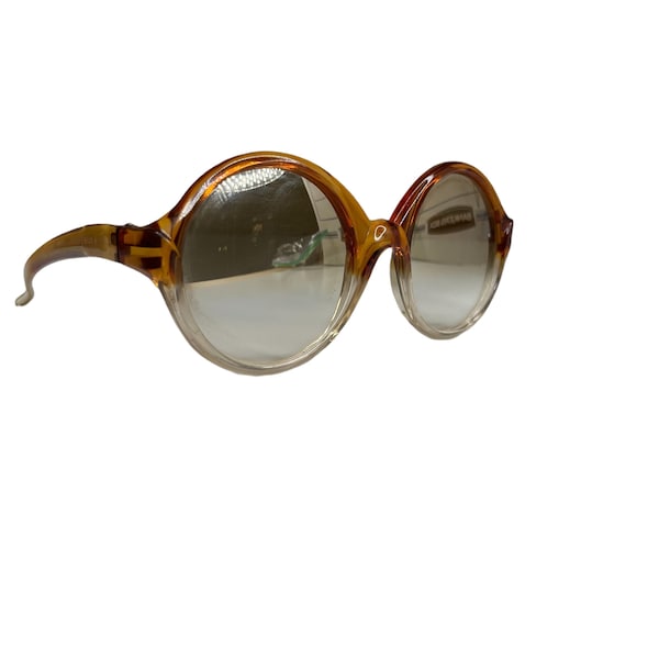 Vintage Foster Grant Sunglasses Brown Round Ombre Mirrored