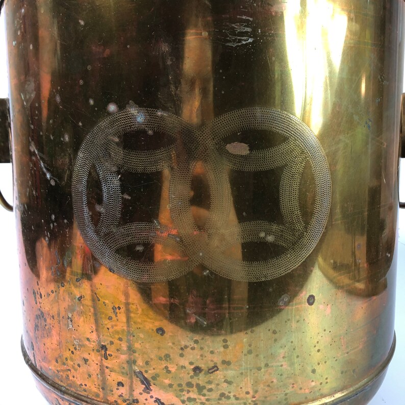 12 Vintage Large Solid Brass Chinoiserie Tree Planter Pot