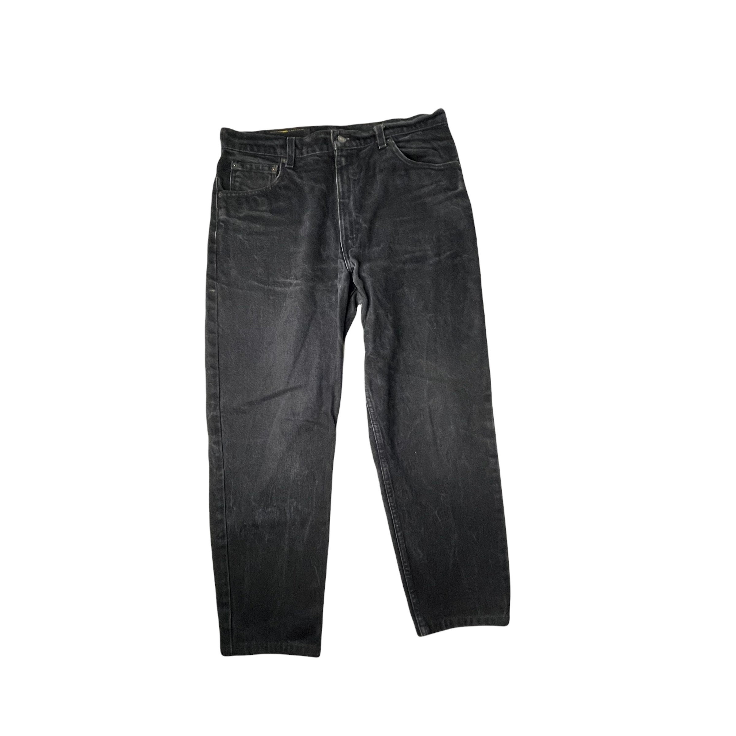 Vintage Levis 550 Black Jeans, Made in USA, Relaxed Fit