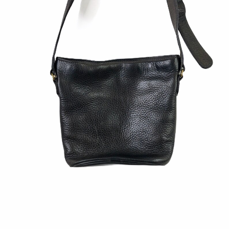 Vintage Black Coach Pebbled Leather Crossbody Bag no. 4907 | Etsy