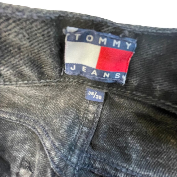 Vintage Tommy Hilfiger Black Jeans, Flag Patch, L… - image 8