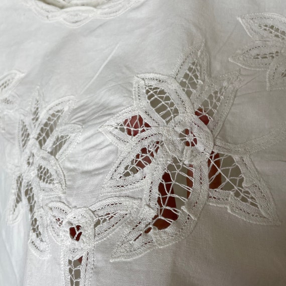 Vintage Handmade Austrian German White Lace Blous… - image 6