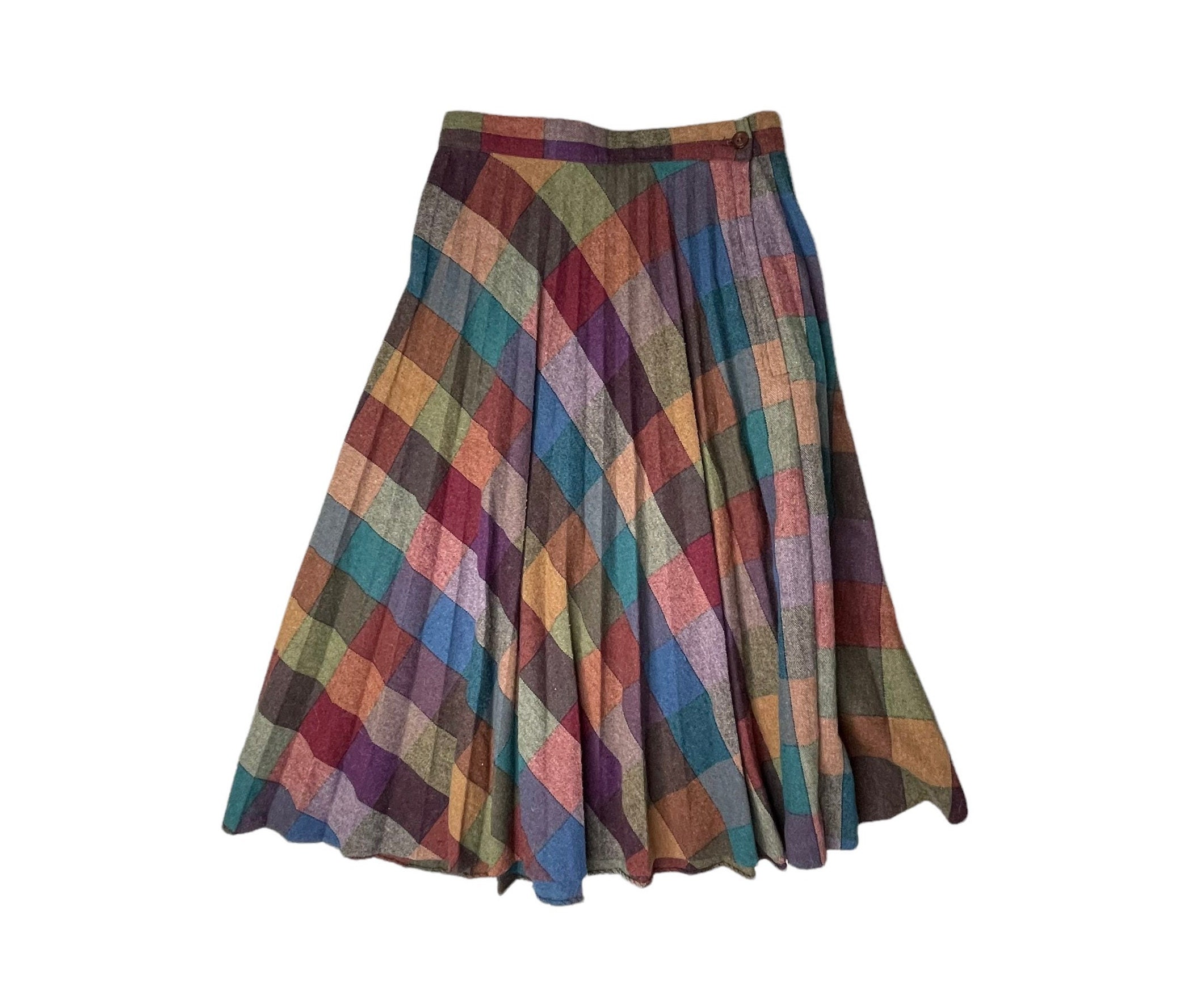 Rainbow wool skirt outlet