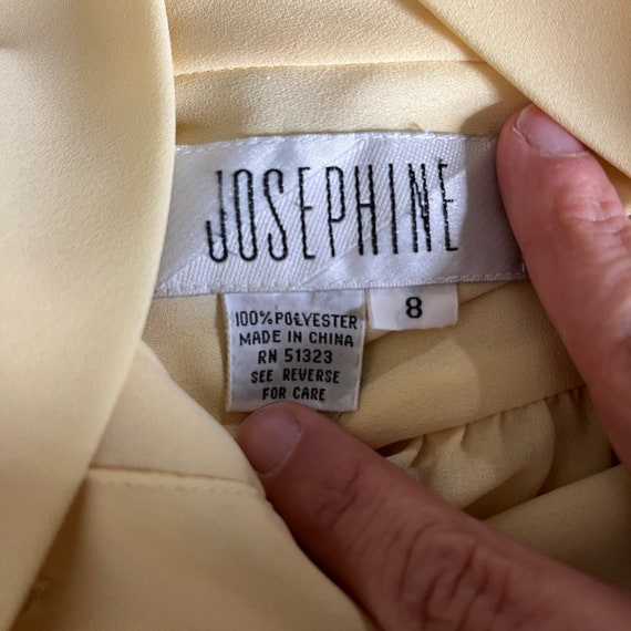 Josephine Women’s Vintage Yellow Chiffon Pussy Bo… - image 5