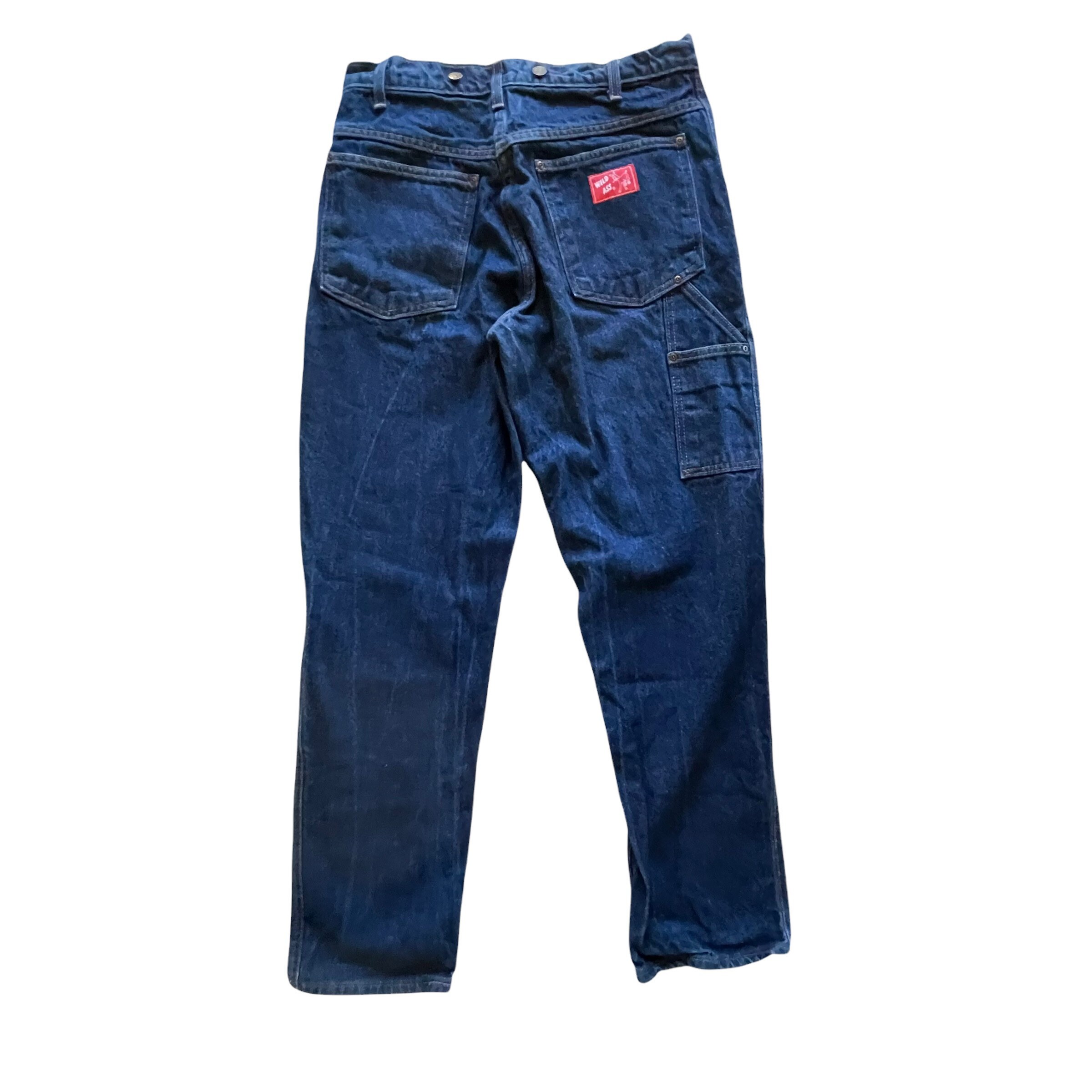 logger jeans with suspenders