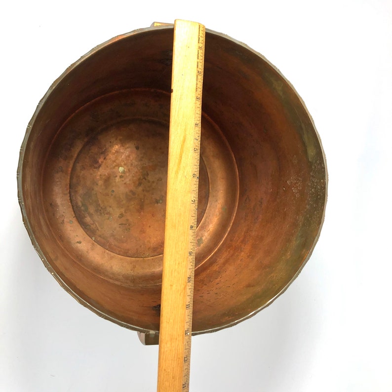 12 Vintage Large Solid Brass Chinoiserie Tree Planter Pot