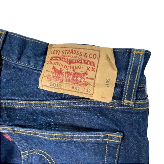 Buy Vintage Levis 501 Button Fly Dark Wash Jeans Made in Mexico Online in  India - Etsy