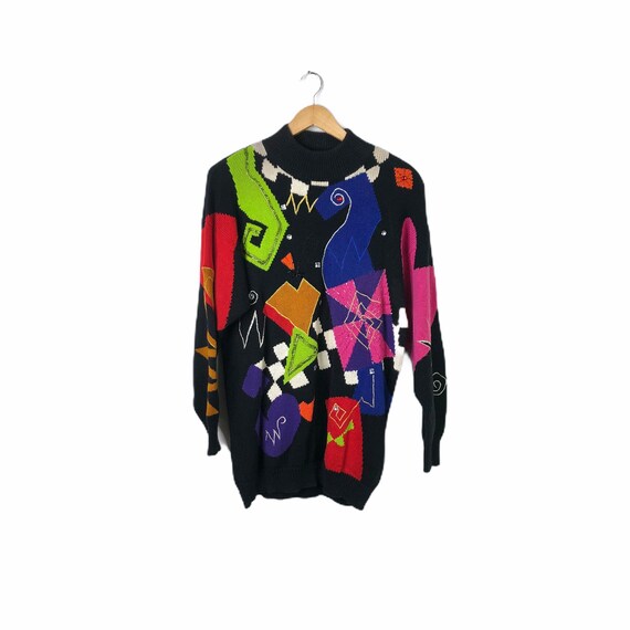 Vintage The Limited 80's Novelty Color Block Memph