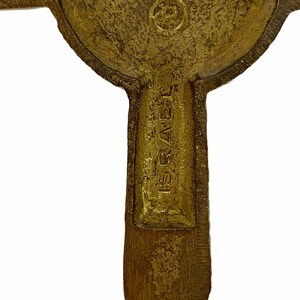 Vintage Terra Sancta Brass Enamel Cross Door Door Knocker image 3