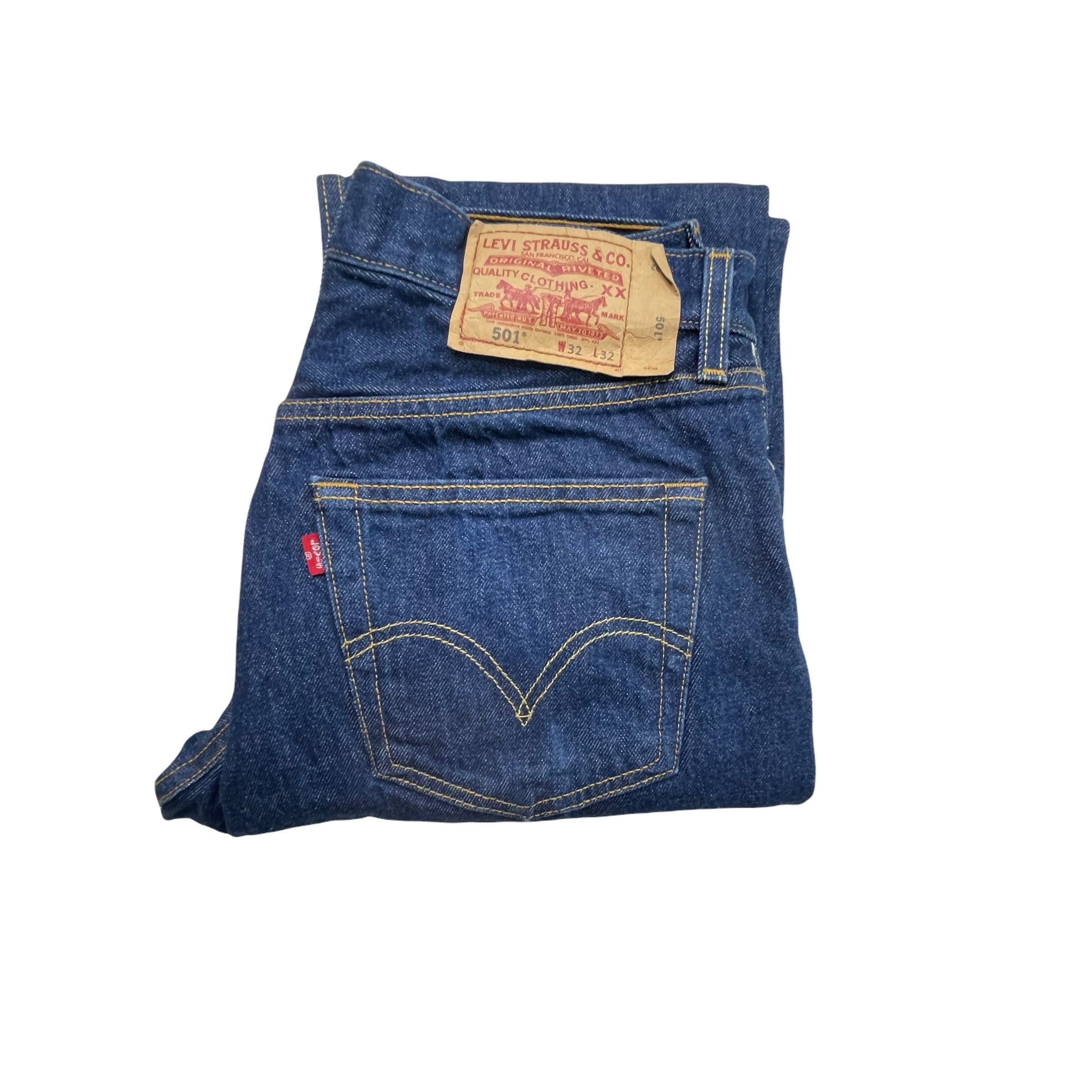 Buy Vintage Levis 501 Button Fly Dark Wash Jeans Made in Mexico Online in  India - Etsy