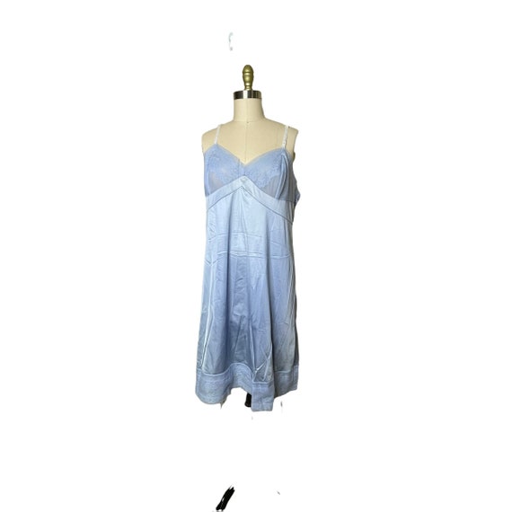 Vintage Adonna JC Penney Powder Blue Nylon Slip N… - image 3