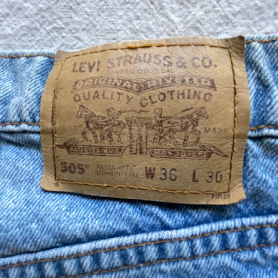 Vintage 90's Levis 505 Redline Jeans, Columbia, S… - image 7