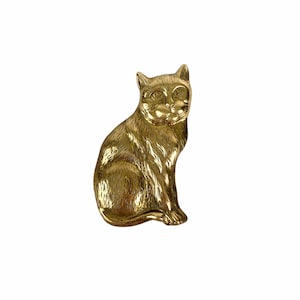 Vintage Brass Cat Door Knocker image 1