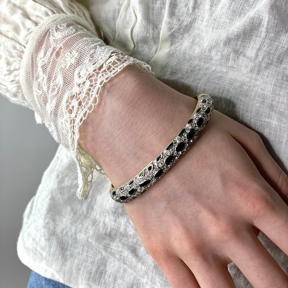 Silver rhinestone cuff clearance bracelet