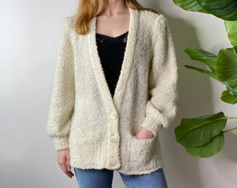 Wool Blend Boucle Cardigan main image 1