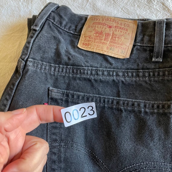 Vintage Levis 505 Jeans Made in USA Black Washed Distressed Straight Leg Size 40 32 Etsy UK