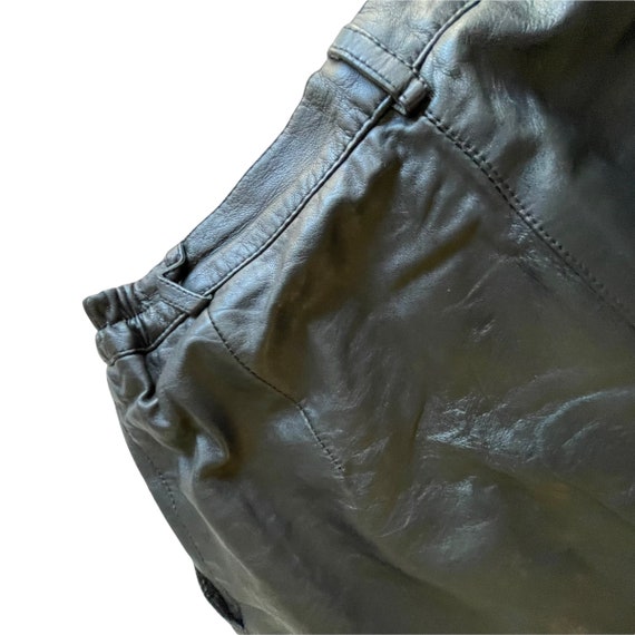 Vintage Donna Lepure Black Leather Pants Pleated,… - image 5