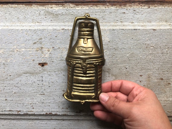Vintage Brass Ship S Lantern Door Knocker Nautical Door Etsy