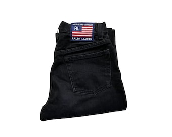 Vintage Black Ralph Lauren Polo Jeans Flag patch, Size 4