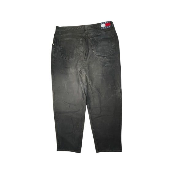 Vintage Tommy Hilfiger Black Jeans, Flag Patch, L… - image 6
