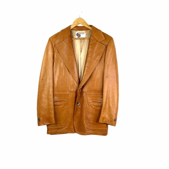 Vintage 70's Silton Cognac Brown Buttery Leather B