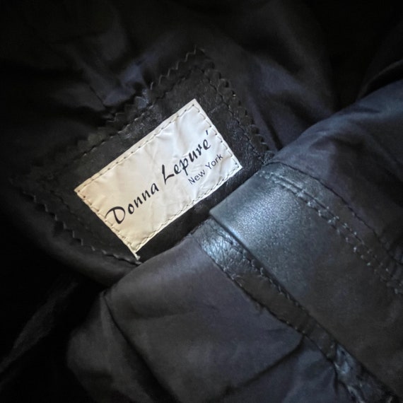 Vintage Donna Lepure Black Leather Pants Pleated,… - image 8