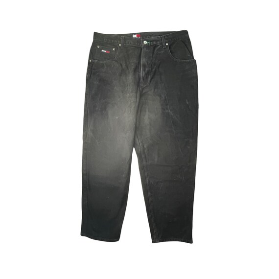 Vintage Tommy Hilfiger Black Jeans, Flag Patch, L… - image 7