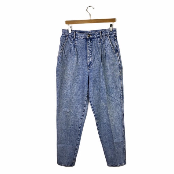 Vintage Bill Blass Pleated Jeans, Size 14 Purple I
