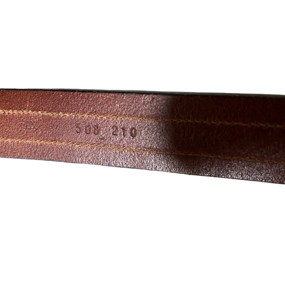 Vintage Tommy Hilfiger Brown Leather Flag Belt, 36 - image 7