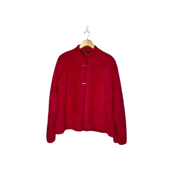 Vintage Venesha Angora Red Sweater Coat 